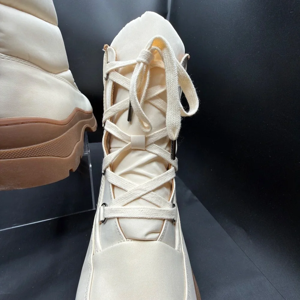 Amazon Essentials Womens Puffer Winter Boots Cream Tan Size 9.5 C250523PT7D6